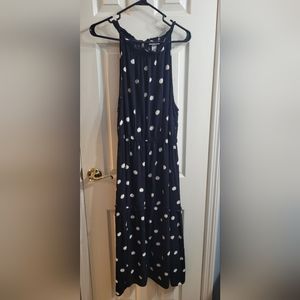 Cute polka dot Ava & Viv tiered midi dress!